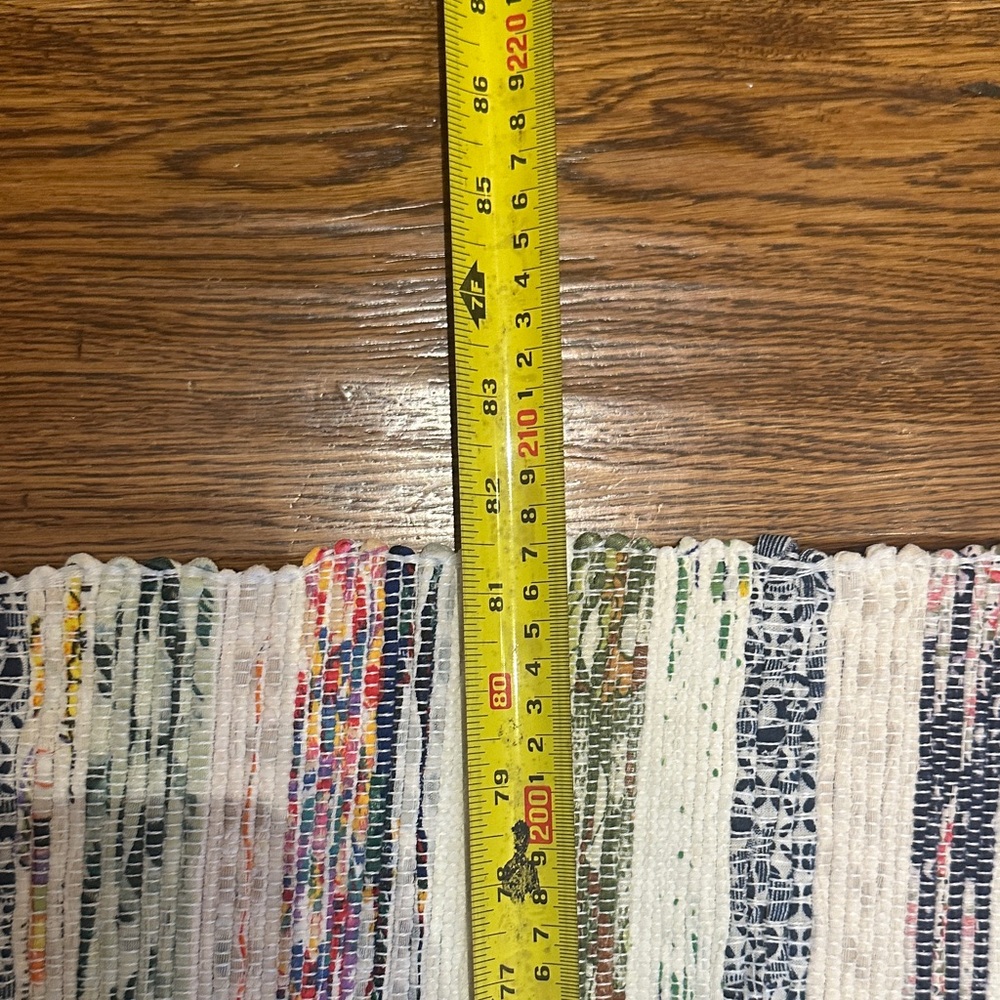 Multicolor woven Striped Rug - Picture 4 of 5
